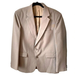 Tailored Clothing Men 2 Button Beige 2 Button Blazer Size 44 W39R